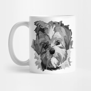 Black and white dog design Mug